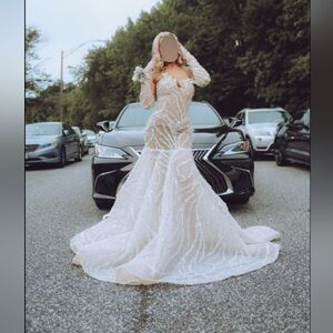 Custom Gown size 4/6 silver